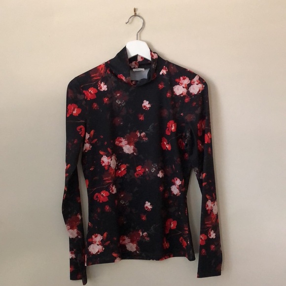 Wilfred Floral Print Spandex Mockneck Longsleeve - Picture 4 of 4